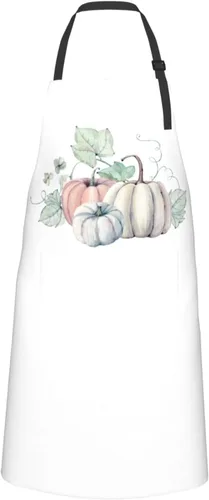 Miniatura 13 de Delantal de cocina con bolsillos, babero ajustable para hombres y mujeres, impermeable, chef, parrilla, barbacoa, dibujo Custom