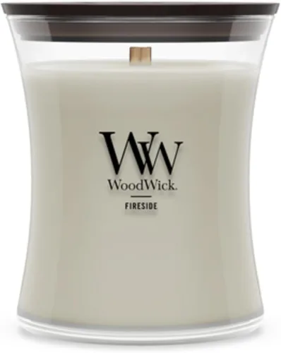 Miniatura 10 de WoodWick Santal Myrrh - Vela grande en frasco con forma de reloj de arena, cera de mezcla de soya prémium, mecha de madera Pluswick Innovation