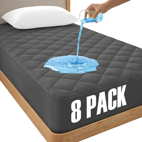 Miniatura 21 de LUX Décor Protector de Colchón Twin - Cubrecolchón Acolchado Elástico Ajustable Protector Hasta 16 Pulgadas de Profundidad - Cubrecolchón Suave