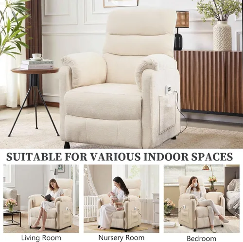 Miniatura 7 de Holaki Silla reclinable eléctrica, silla reclinable eléctrica de chenilla, sillas de sala de estar, silla de lectura, asiento de cine en casa