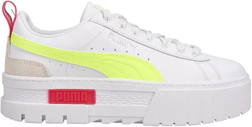 Miniatura 3 de PUMA Womens Mayze E Lights Platform Sneakers Shoes Casual - White