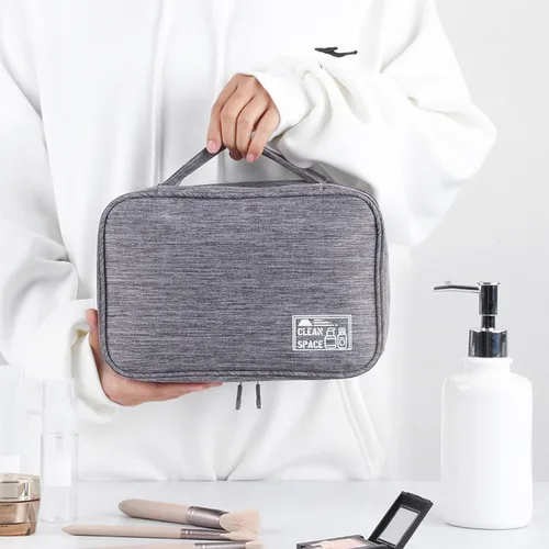 Miniatura 2 de Estuche de transporte de maquillaje para adolescentes, bolsa de aseo de viaje, bolsa de cosméticos de maquillaje, bolsa grande para colgar artículos