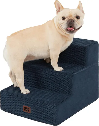 Miniatura 24 de EHEYCIGA Escaleras para perros pequeños de 13.5 pulgadas de alto, escalones para perros de 3 escalones para sofá y silla, escalones para mascotas