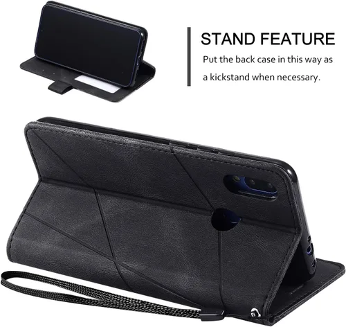 Miniatura 7 de Funda para Asus ZenFone Max Pro M2 ZB630KL funda de cuero para Asus ZenFone Max Pro M2 ZB631KL ZB630KL X01BDA funda de piel sintética con tapa negra