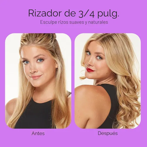 Miniatura 9 de Conair - Rizador de calor instantáneo de 3/4 de pulgada, barril de ¾ de pulgada produce rizos apretados, rizador de pelo para cabello corto a