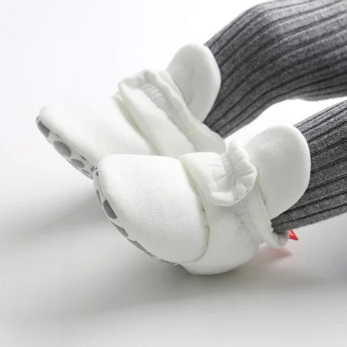 Miniatura 73 de Botines de forro polar para bebés, niños y niñas, pantuflas antideslizantes con agarre suave, zapatos de calcetín para recién nacidos, cuna