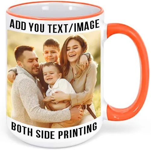 Miniatura 22 de Taza de café personalizada, regalo personalizado, taza de cerámica con foto, imágenes o texto, novedad de tazas personalizadas, perfecta para negro