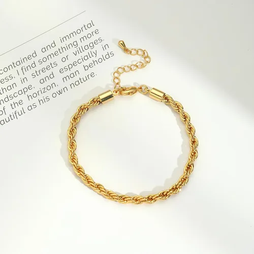 Miniatura 5 de Caenyo Pulseras de oro para mujer, chapadas en oro de 14 quilates, pulseras de espiga cubanas en capas, pulsera ajustable de cadena de perlas