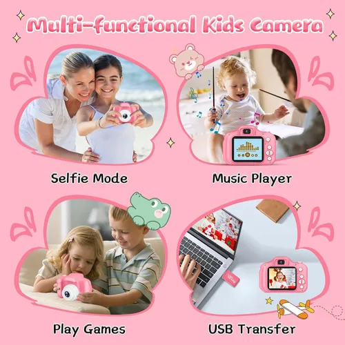 Miniatura 7 de Cámara para Niños y Niñas, Cámara Digital GPOSY para Niños, Cámara para Niños Pequeños Regalos de Juguete de Navidad y Cumpleaños para Niños de 3 4