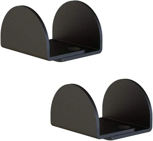 Miniatura 10 de JUBEST Guía de piso negro mate para montaje en pared, herrajes para puertas corredizas de granero de hasta 1-3/4 pulgadas de ancho y 1-7/8 pulgadas