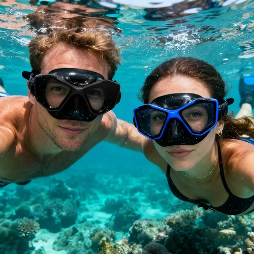 Miniatura 7 de Scuba Mask Adults, Snorkel Diving Mask, Freediving Mask, Snorkeling Gear Swimming Goggles HD Tempered Glass, Low-Volume Dive Mask with Nose Cover