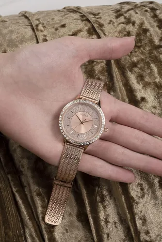 Miniatura 8 de GUESS Reloj de vestir de cuarzo para mujer con correa de acero inoxidable oro rosa 16 Modelo GW0402L3