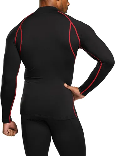 Miniatura 3 de TSLA - Camisetas térmicas de compresión de manga larga para hombre, cuello alto falsocuello de tortuga, para llevar debajo de la ropa en invierno