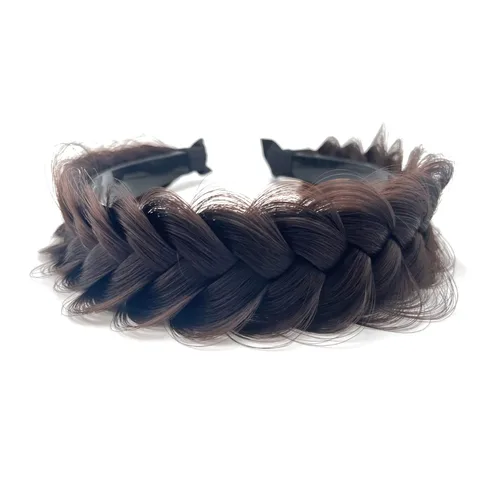 Miniatura 11 de Banda ancha trenzada para el cabello, accesorios para el cabello, banda elástica antideslizante para mujeres y niñas (A1002)
