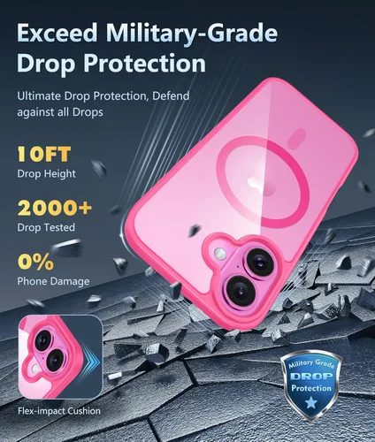 Miniatura 12 de FNTCASE Funda para iPhone 13 Pro-Max: Fundas magnéticas transparentes compatibles con Magsafe Slim anti amarillamiento protección contra caídas