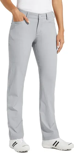 Miniatura 2 de Willit Pantalones de golf para mujer, elásticos, de secado rápido, ligeros, casuales, con bolsillos, resistentes al agua