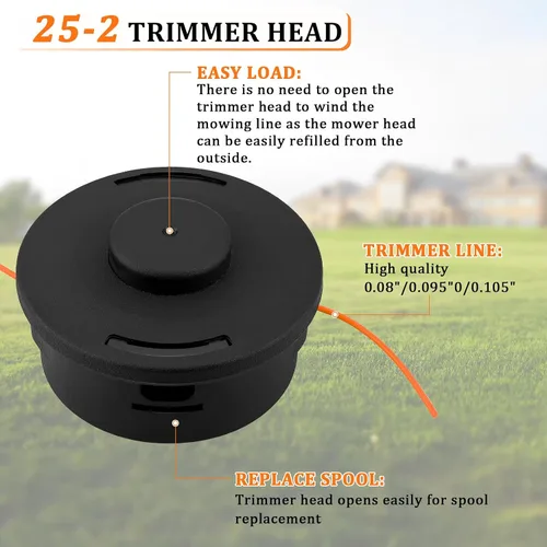 Miniatura 3 de Paquete de 2 cabezales de recortadora de cuerda de alimentación de 25-2 golpes 4002 710 2191 - para Stihl AUTOCUT FS44 FS55 FS56 FS70 FS80 FS90