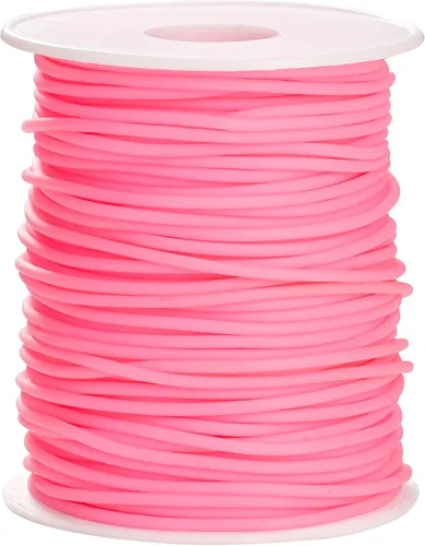 Miniatura 30 de Cable de tubo hueco de goma de 54 yardas, tubo de 0.079 pulgadas, cable de barbero para tejer con agujero de 0.039 pulgadas (0.039 in), protector