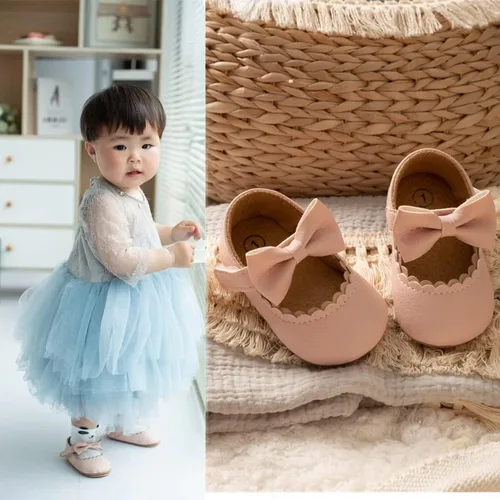 Miniatura 3 de CENCIRILY Zapatos planos Mary Jane para bebés y niñas, antideslizantes, suela suave, para antes de caminar, zapatos de vestir de boda