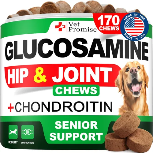 Miniatura 7 de Vet Promise Glucosamina para perros - Suplemento de cadera y articulaciones para perros - Glucosamina condroitina - Píldoras para aliviar el dolor