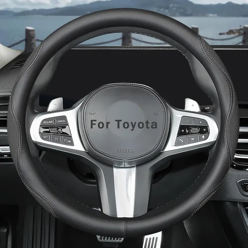 Miniatura 41 de Funda a medida para volante de Acura, transpirable antideslizante, fundas de cuero de doble cara para volante de automóvil, para accesorios de Acura