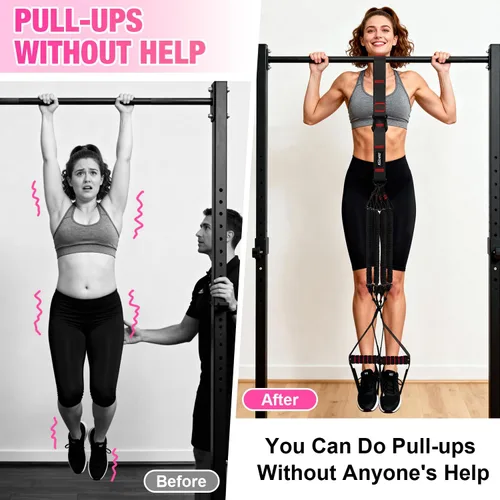 Miniatura 3 de Pull Up Assistance Bands for Women, Heavy Duty Resistance Bands with Handles, Exercise Band with Door Anchor, Workout Band Set for Pull Up Bar, Full
