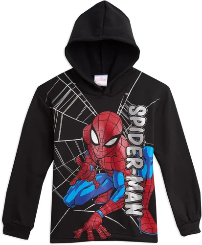 Miniatura 3 de Marvel Avengers Spider-Man - Conjunto de sudadera con capucha y pantalones deportivos de forro polar para niños pequeños a niños grandes (2T - 18-20)