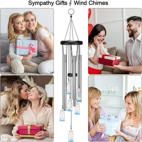 Miniatura 7 de Virekm Campanillas de Viento al Aire Libre en Oferta, Campanillas de Puerta para Exterior, Campanillas de Simpatía para Decoración de Patio