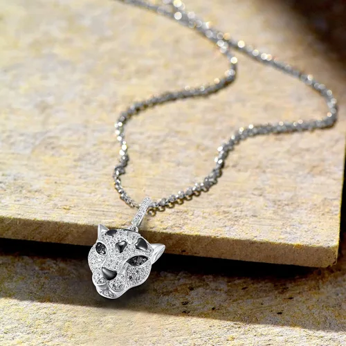 Miniatura 3 de Santuzza Colgante de plata de ley 925 con piedras preciosas animales para mujer