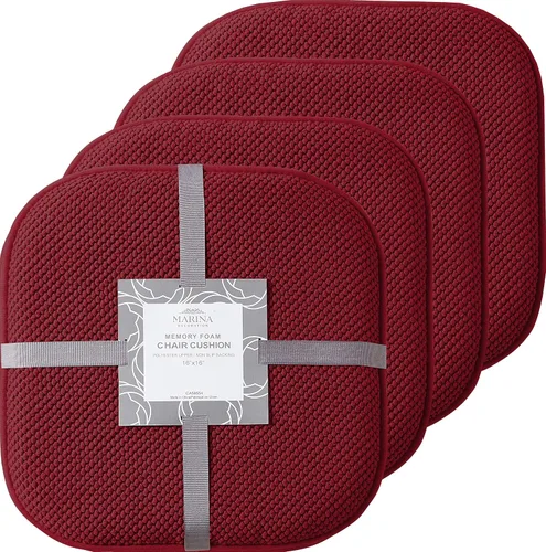 Miniatura 24 de Marina Decoration Cojín grueso y cómodo de espuma viscoelástica para silla, patrón de panal de abeja, goma antideslizante, para asiento trasero, lino