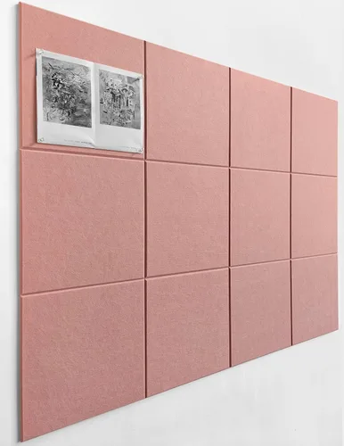 Miniatura 22 de Tabla de corcho alternativa de 24 x 36 pulgadas, paquete de 6 azulejos de pared de fieltro con pestañas adhesivas extraíbles seguras, tableros