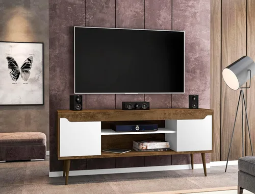 Miniatura 5 de Manhattan Comfort Bradley - Soporte de TV moderno de mediados de siglo para televisores de hasta 60 pulgadas, centro de entretenimiento para sala