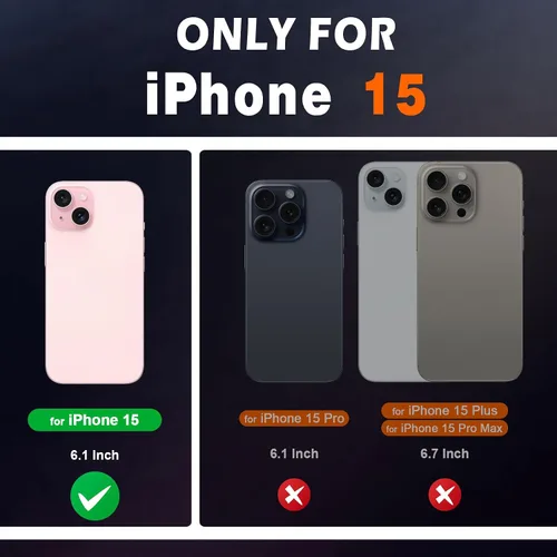 Miniatura 2 de SHIELDON Funda para iPhone 15 6.1" 2023, Funda Tipo Cartera de Cuero Genuino con [Soporte] [Tarjetero con Bloqueo RFID] [Magnética] Cubierta