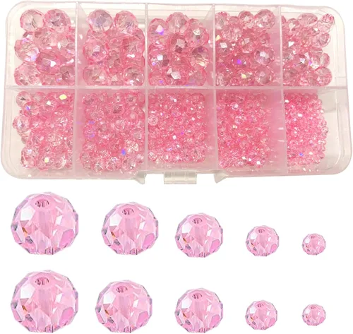 Miniatura 9 de Cuentas facetadas de cristal de color AB (azul rey), cuentas facetadas Rondelle surtidas, suministros variados, cuentas sueltas espaciadoras