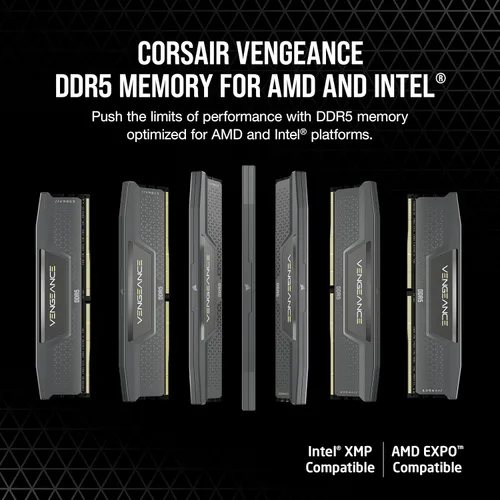 Miniatura 2 de CORSAIR Vengeance DDR5 16 GB (2 x 8 GB) DDR5 5200 MHz CL40 AMD Expo Intel XMP iCUE Memoria de computadora compatible - Gris (CMK16GX5M2B5200Z40)