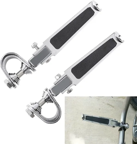 Miniatura 11 de Oumurs Estriberas abrazadera U compatible con 1 pulgada - 1.25 pulgadas 1 1/4 pulgadas protector de motor U-Clamp Estriberas compatibles con Harley