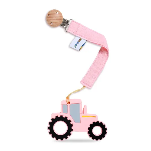 Miniatura 8 de Juguete mordedor de silicona de grado alimenticio para bebés con soporte para chupete, juguetes de alivio del dolor de dentición para niños y niñas