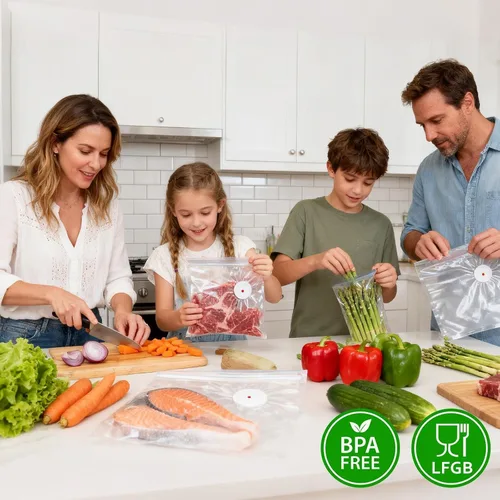 Miniatura 7 de Sellador al vacío compacto para alimentos, máquina selladora al vacío de mano recargable con 30 bolsas selladoras al vacío reutilizables, sellador