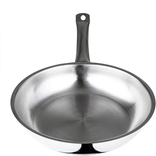 Miniatura 5 de serenk Modernist - Sartén de acero inoxidable de 7-8-9 pulgadas, olla grande con tapa para sopa, guisos y caldo, brillante, esencial de cocina