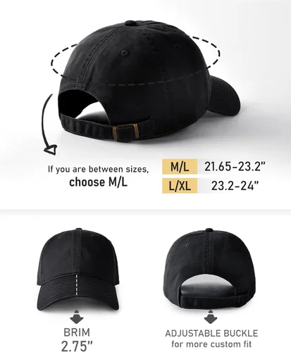 Miniatura 2 de FURTALK Gorra de béisbol para hombre y mujer, 100% algodón lavado, gorra suave, ajustable, unisex, sin construir