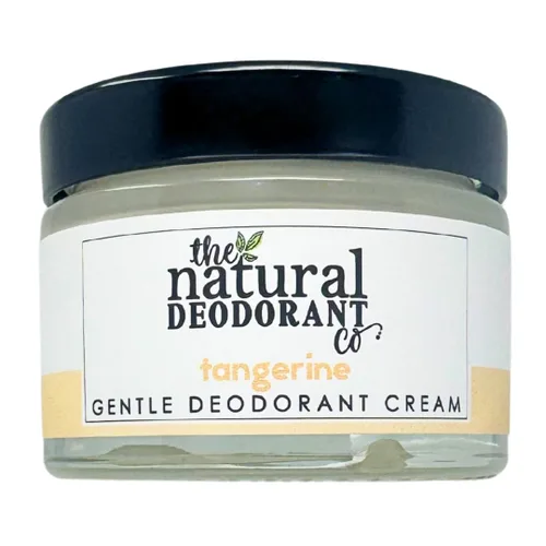 The Natural Deodorant Co, Crema Desodorante Suave Mandarina 1.94 oz, Libre De Aluminio, Sin Plástico, Piel Sensible