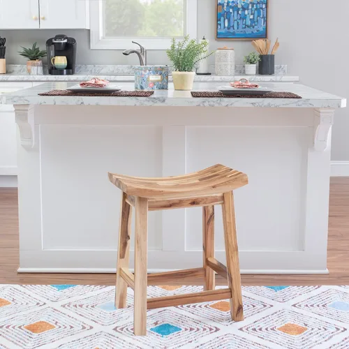 Miniatura 2 de Powell Muebles Dale Saddle Bar Taburete Madera Natural