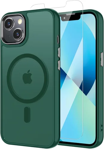Miniatura 135 de Funda para iPhone 11 con protector de pantalla, compatible con MagSafe, ultra delgada, translúcida, mate, a prueba de golpes, color negro