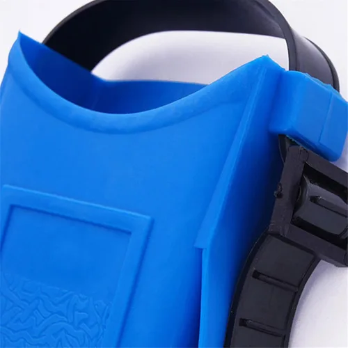 Miniatura 5 de Aletas de natación para niños, 1 par de aletas cortas de buceo para niños, aletas de entrenamiento de natación ajustables de PVC, aletas ligeras