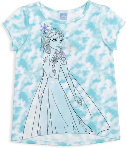 Miniatura 3 de Disney Frozen Princess Anna Elsa Tiana Sally Jack Skellington Girls 2 Pack Tunic Graphic T-Shirts Infant to Big Kid