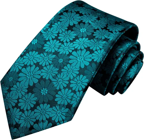 Miniatura 149 de Hi-Tie Corbatas de seda para hombre, diseño de cachemira a rayas, con bolsillo, gemelos cuadrados, conjunto formal de negocios