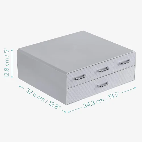 Miniatura 2 de Navaris Organizador para cápsulas de café con 4 cajones - Compatible con Nespresso, CBTL, K-Cups, Verismo - Caja contenedora organizadora de Gris