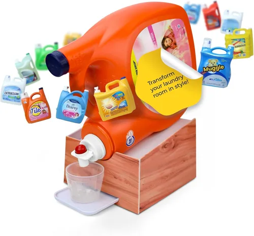 Miniatura 12 de Skywin TidyFriend - Dispensador de detergente líquido sin derrames, soporte dispensador de jabón para ropa con bandeja de goteo para organización