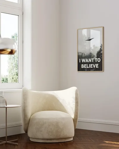Miniatura 5 de HAUS AND HUES Póster de The X Files I Want To Believe, decoración de pared de ciencia ficción, póster OVNI, arte de habitación alienígena
