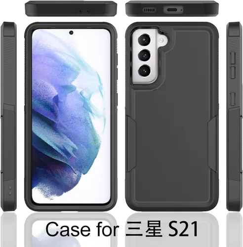 Miniatura 9 de Funda para Samsung Galaxy S21: funda protectora de doble capa resistente para teléfono celular, a prueba de golpes, con protector de pantalla